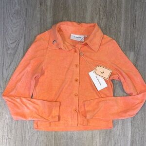 $210 NWT The Wolf Gang Cabo terry long sleeve shirt M